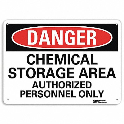 Danger Sign 10 in x 14 in Aluminum