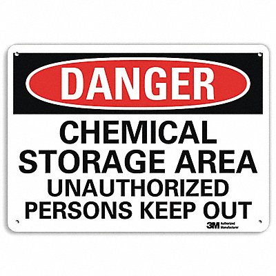 Danger Sign 7 in x 10 in Aluminum