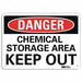 Danger Sign 7 in x 10 in Plastic