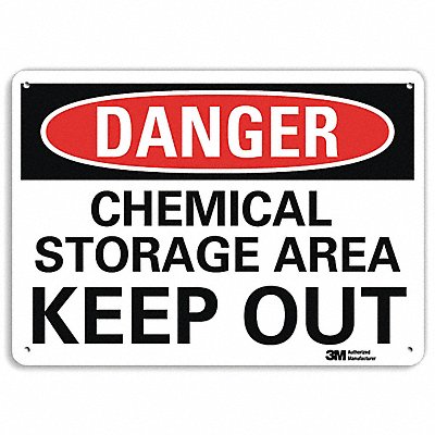 Danger Sign 10 in x 14 in Aluminum