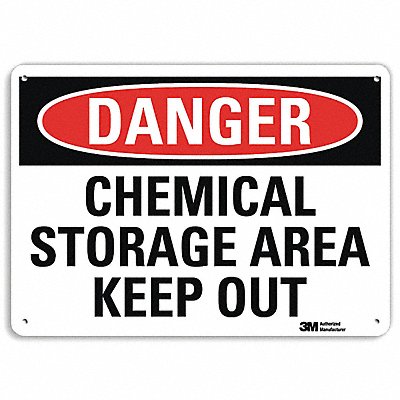 Danger Sign 10 in x 14 in Aluminum
