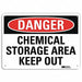 Danger Sign 10 in x 14 in Plastic
