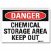 Danger Sign 5 in x 7 in Rflct Sheeting