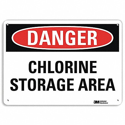 Danger Sign 7 in x 10 in Aluminum