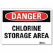 Danger Sign 10 in x 14 in Rflct Sheeting