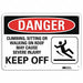 Danger Sign 7 in x 10 in Plastic