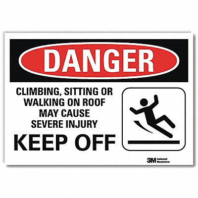 Danger Sign 10 in x 14 in Rflct Sheeting