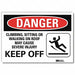 Danger Sign 10 in x 14 in Rflct Sheeting
