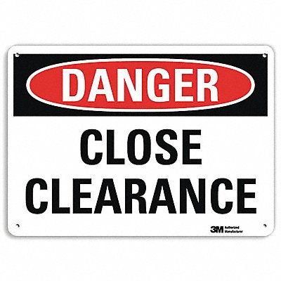 Danger Sign 7 in x 10 in Aluminum