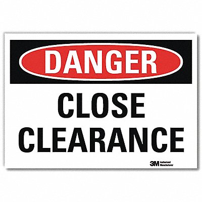 Danger Sign 10 in x 14 in Rflct Sheeting
