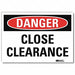 Danger Sign 10 in x 14 in Rflct Sheeting