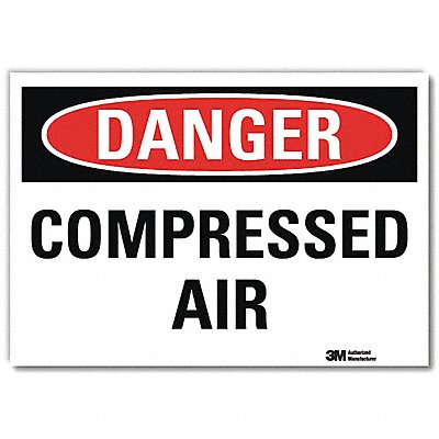Danger Sign 7 in x 10 in Rflct Sheeting