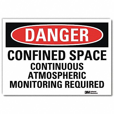 Danger Sign 7 in x 10 in Rflct Sheeting