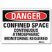 Danger Sign 10 in x 14 in Rflct Sheeting