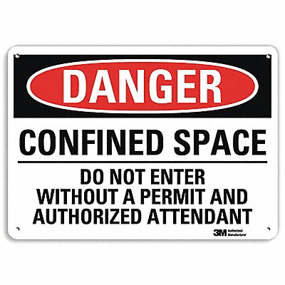 Danger Sign 7 inx10 in Plastic