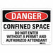 Danger Sign 7 inx10 in Plastic