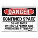 Danger Sign 10inx14in Reflctv Sheeting