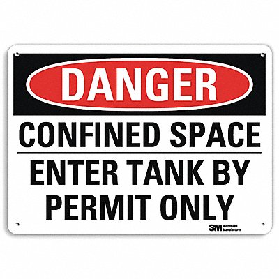 Danger Sign 7 in x 14 in Aluminum