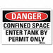 Danger Sign 5inx7in Reflective Sheeting