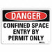 Danger Sign 10 inx14 in Plastic