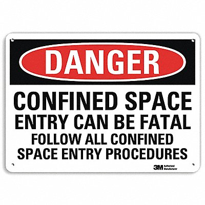 Danger Sign 10 in x 14 in Plastic