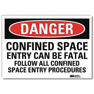 Danger Sign 7 in x 10 in Rflct Sheeting