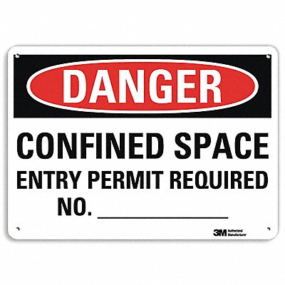 Danger Sign 10 in x 14 in Aluminum