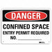Danger Sign 10 in x 14 in Aluminum