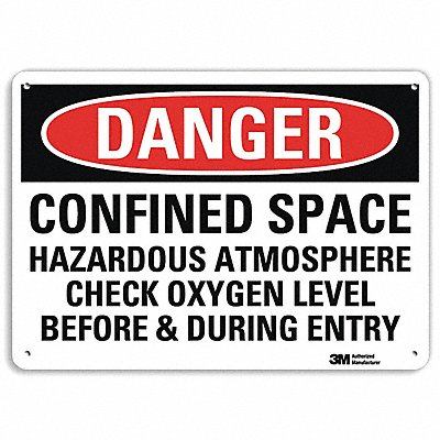 Danger Sign 7 in x 10 in Aluminum