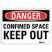 Danger Sign 7 in x 10 in Plastic