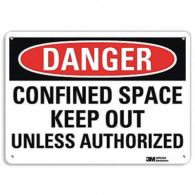 Danger Sign 7 in x 14 in Aluminum