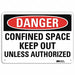 Danger Sign 10 in x 14 in Plastic