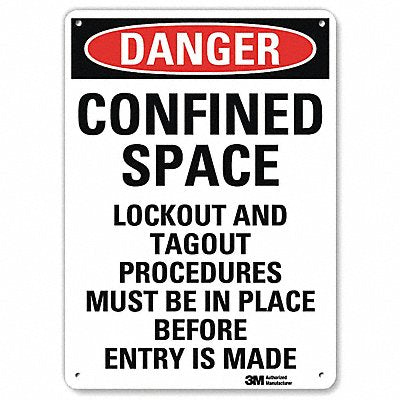 Danger Sign 10 in x 7 in Plastic