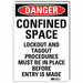 Danger Sign 7inx5in Reflective Sheeting
