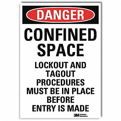 Danger Sign 10 in x 7 in Rflct Sheeting