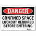 Danger Sign 5inx7in Reflective Sheeting