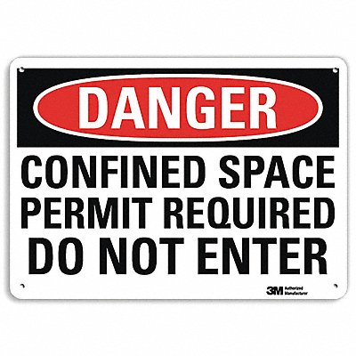 Danger Sign 10 in x 14 in Aluminum