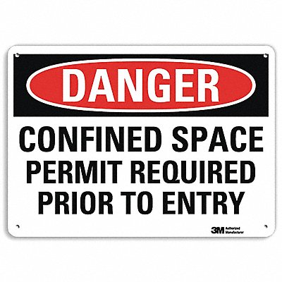 Danger Sign 7 in x 10 in Plastic