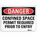 Danger Sign 7 in x 14 in Aluminum