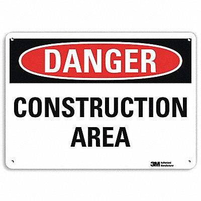 Danger Sign 7 in x 10 in Plastic