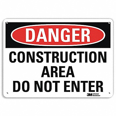 Danger Sign 7 inx10 in Plastic