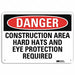 Danger Sign 7 in x 10 in Plastic