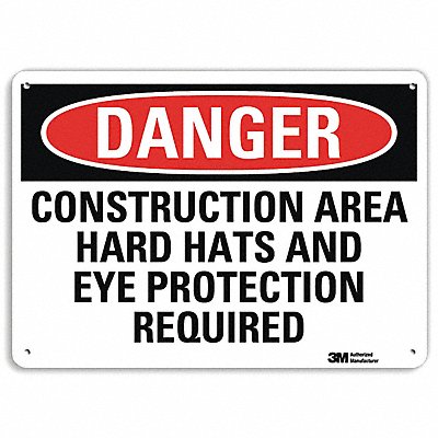 Danger Sign 7 in x 10 in Aluminum