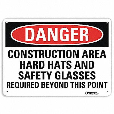 Danger Sign 10 in x 14 in Aluminum