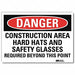 Danger Sign 7 in x 10 in Rflct Sheeting