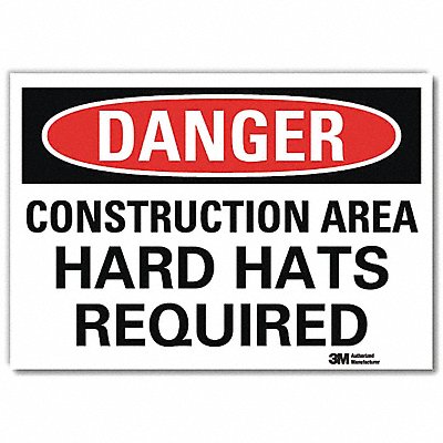 Danger Sign 7 in x 10 in Rflct Sheeting