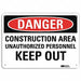 Danger Sign 10 inx14 in Plastic