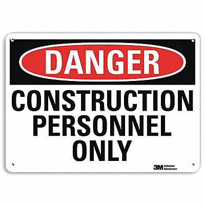 Danger Sign 10 in x 14 in Aluminum