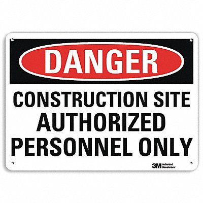 Danger Sign 7 inx10 in Plastic