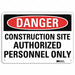 Danger Sign 7 in x 10 in Aluminum